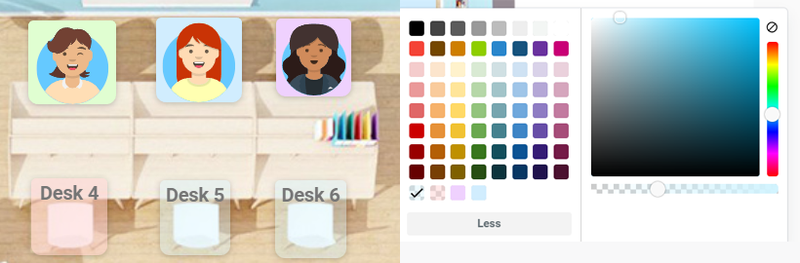 Altering bookable desk colours