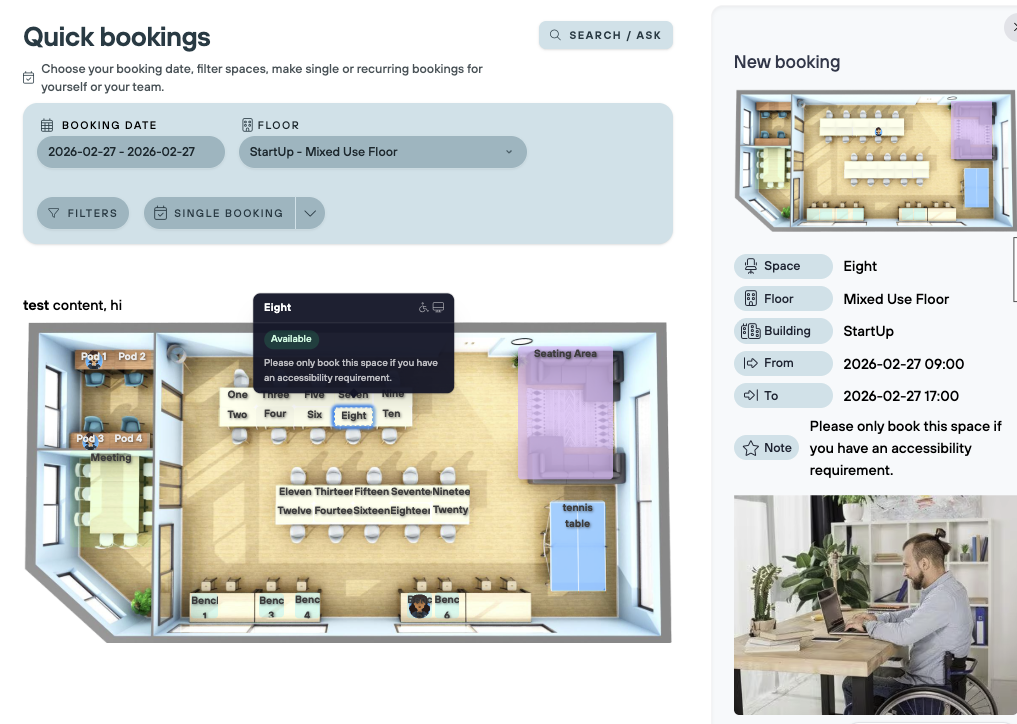 Custom tags in meeting room setup