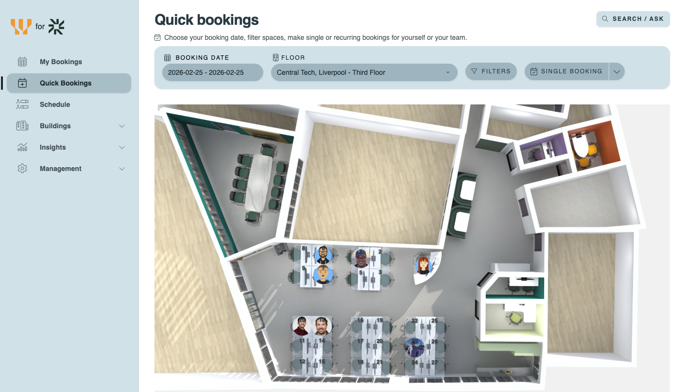 WiggleDesk dashboard preview