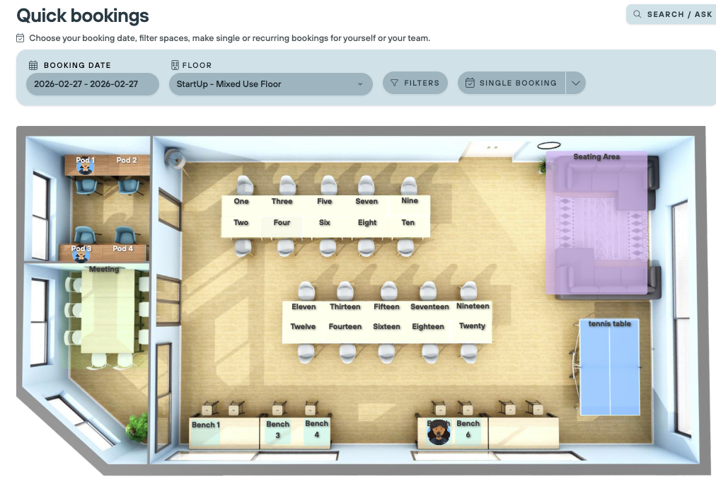 Meeting rooms product preview