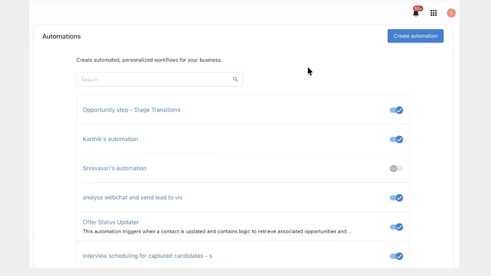 AI screening candidates in chat