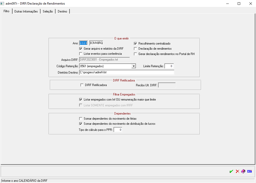 Layout Dirf Como gerar a DIRF 2023? - Wiki CGI Software