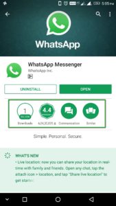 Whatsapp screenshot