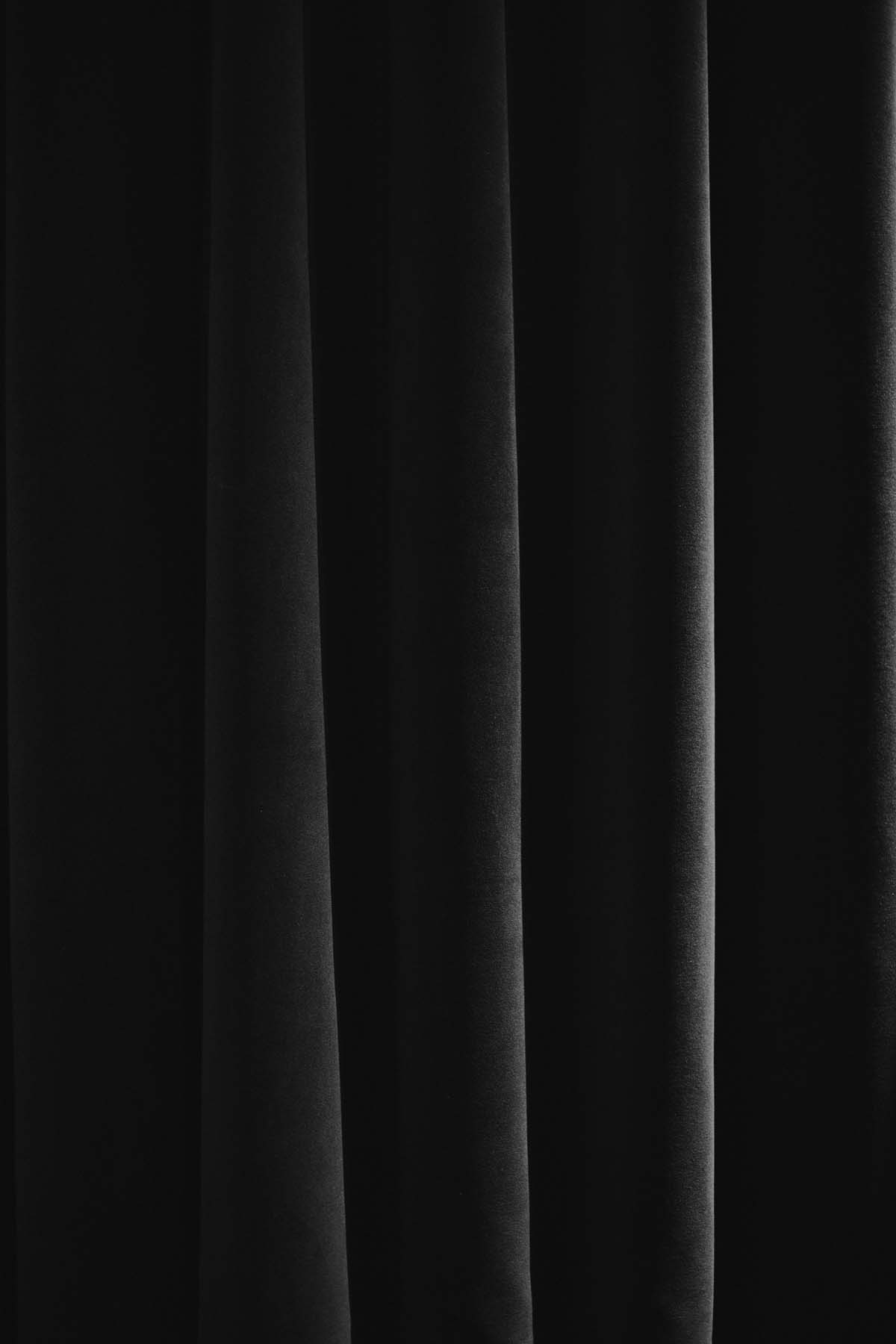 a black curtain