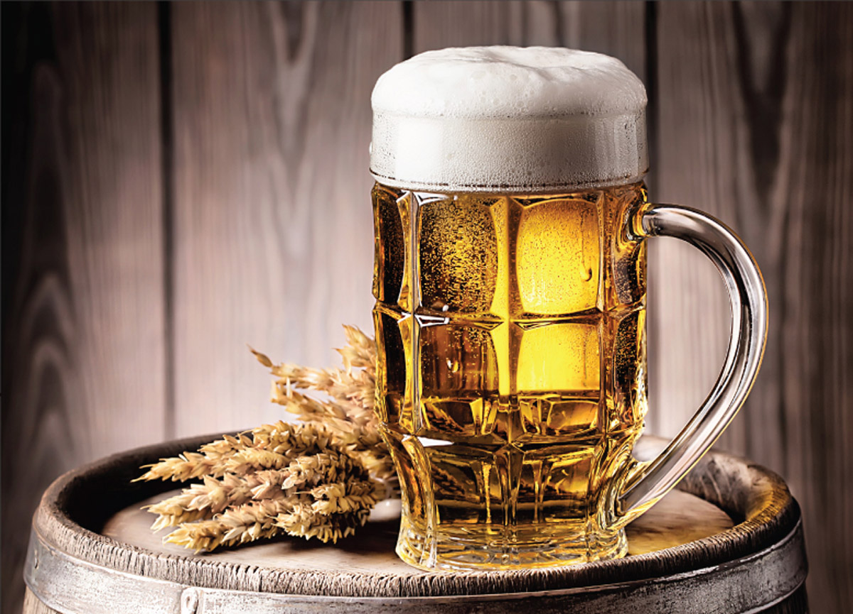 beer in a stein glass