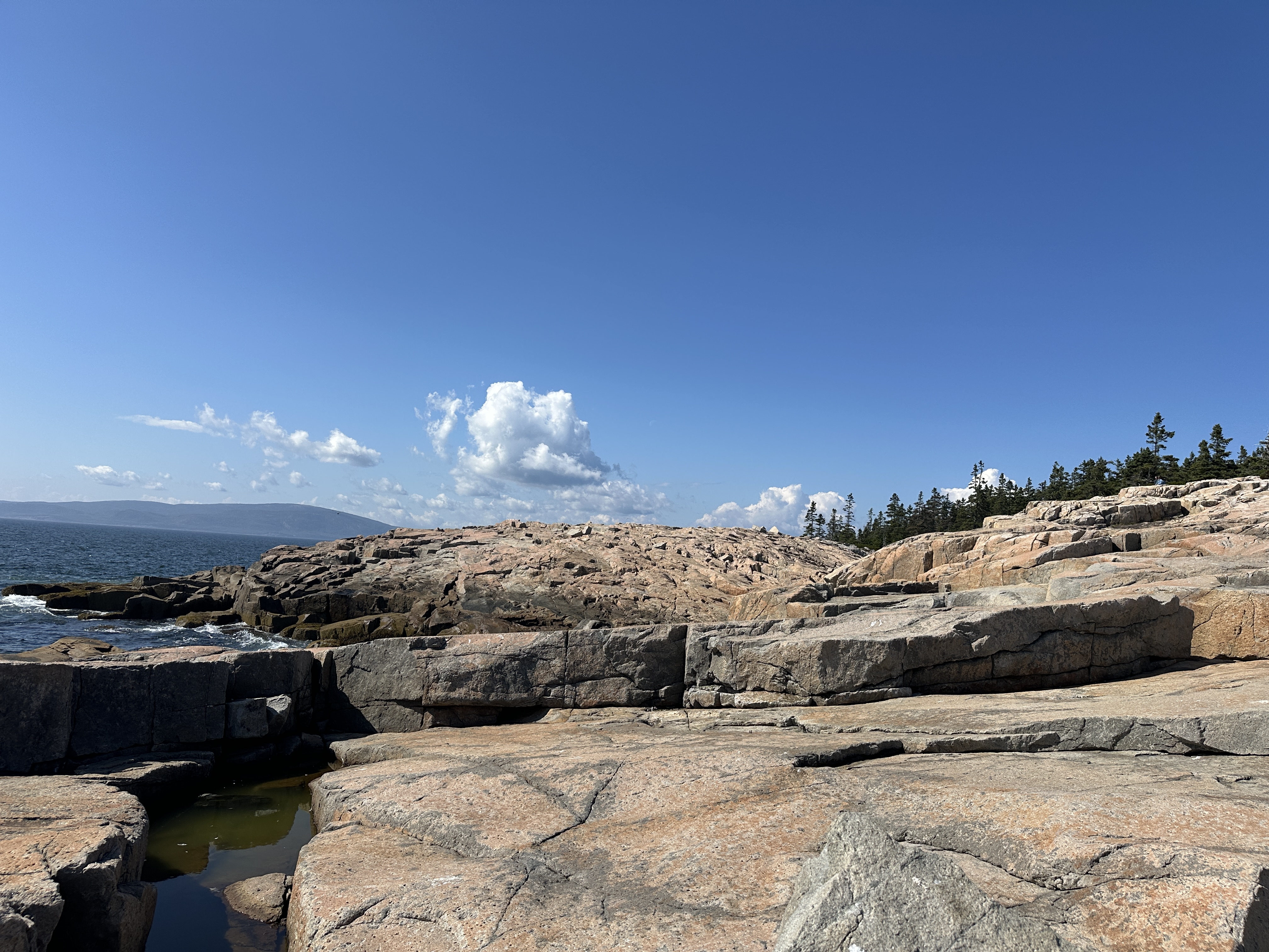 Sweeping view across the Schoodic coastline