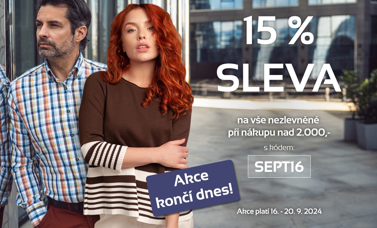 Využijte poslední den slevy! - Podzim je teprve za dveřmi, využijte příležitosti  a připravte se na chladnější dny 🍁🍂