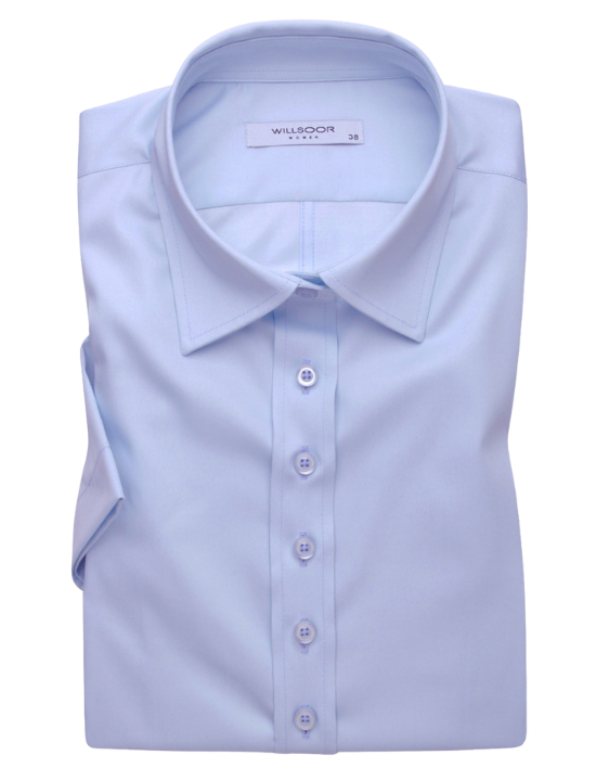 Femei tricouri Willsoor 6254 n lumin albastru culoare cu scurt maneca