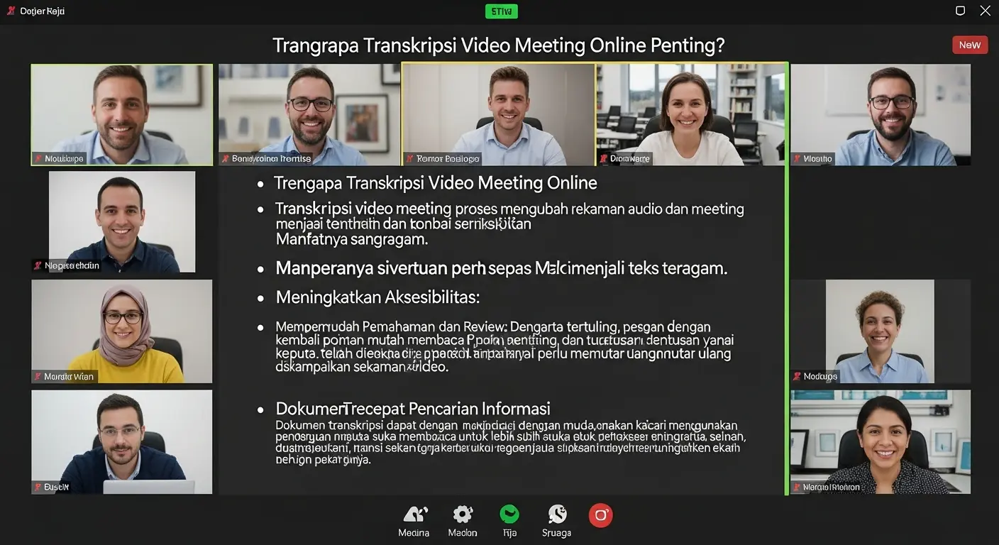 Transkripsi Video Meeting Online: Solusi Praktis untuk Efisiensi Kerja