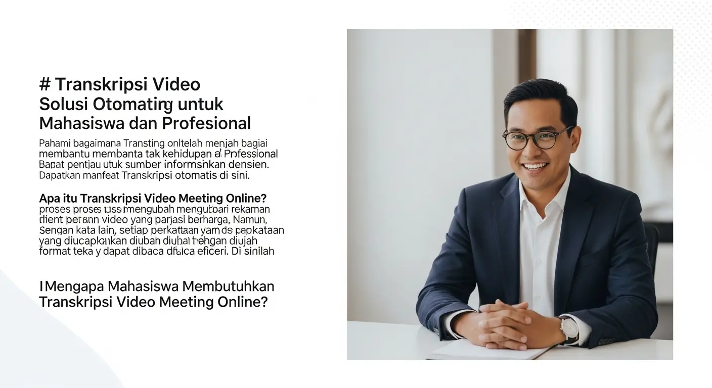 Transkripsi Video Meeting Online: Solusi Otomatis untuk Mahasiswa dan Profesional