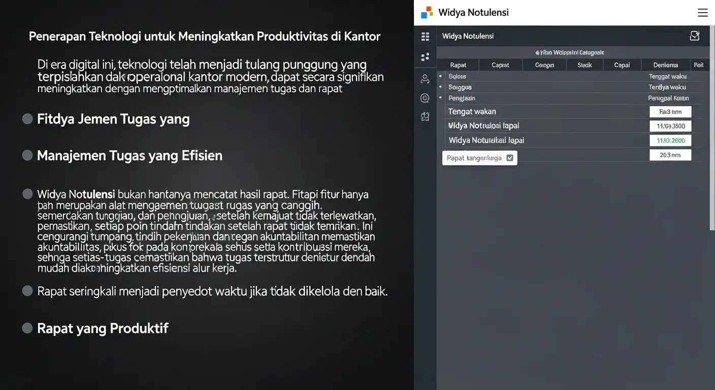Penerapan Teknologi untuk Meningkatkan Produktivitas di Kantor