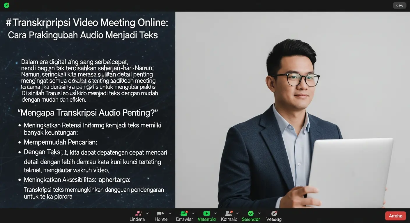 Transkripsi Video Meeting Online: Cara Praktis Mengubah Audio Menjadi Teks