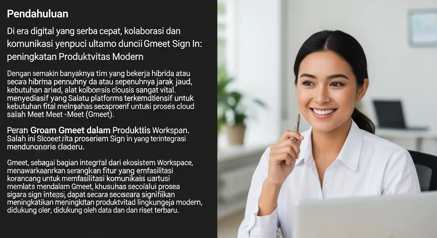 Meningkatkan Produktivitas di Kantor dengan Gmeet Sign In