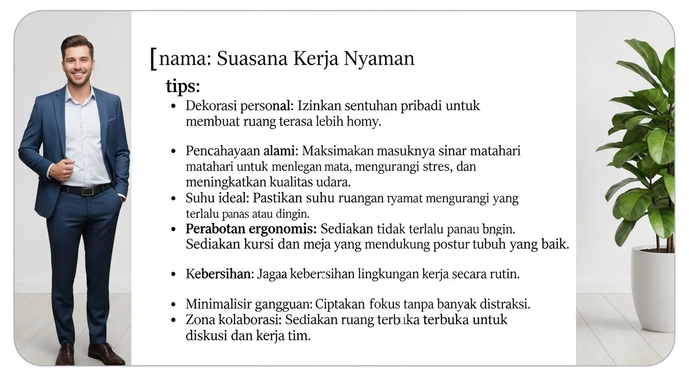 Menciptakan Suasana Kerja yang Nyaman: Tips Lingkungan Kerja Yang Mendukung Produktivitas