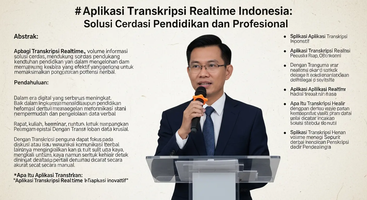 Aplikasi Transkripsi Realtime Indonesia: Solusi Cerdas untuk Pendidikan dan Profesional