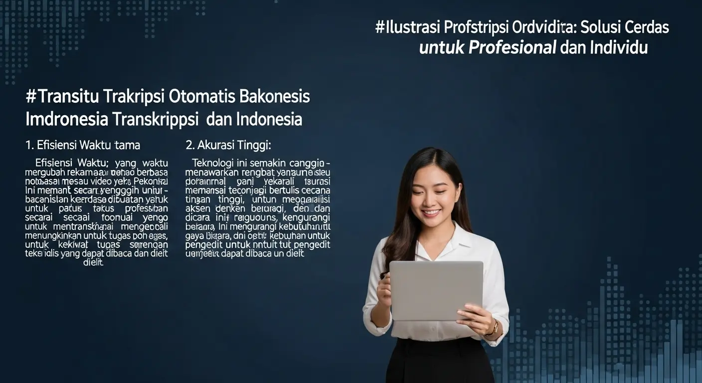 Transkripsi Otomatis Bahasa Indonesia: Solusi Cerdas untuk Siswa dan Profesional