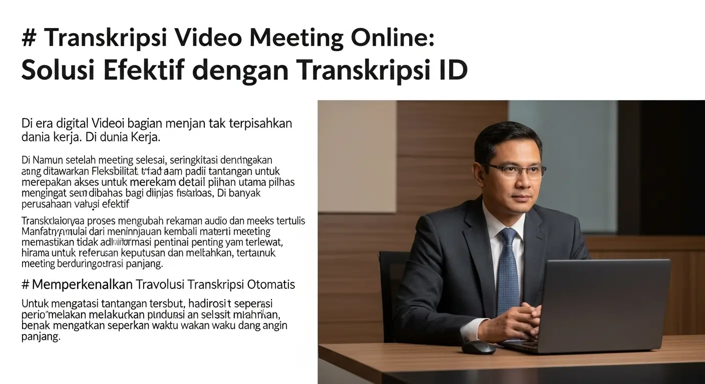 Transkripsi Video Meeting Online: Solusi Efektif