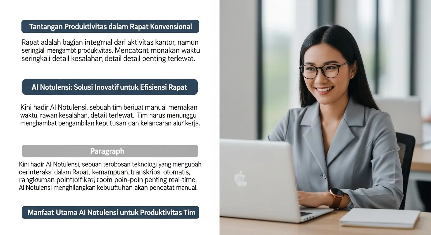 Meningkatkan Produktivitas di Kantor dengan AI Notulensi untuk Tim Kerja Makin Responsif