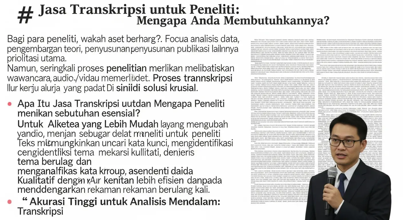 Jasa Transkripsi untuk Peneliti: Mengapa Anda Membutuhkannya?