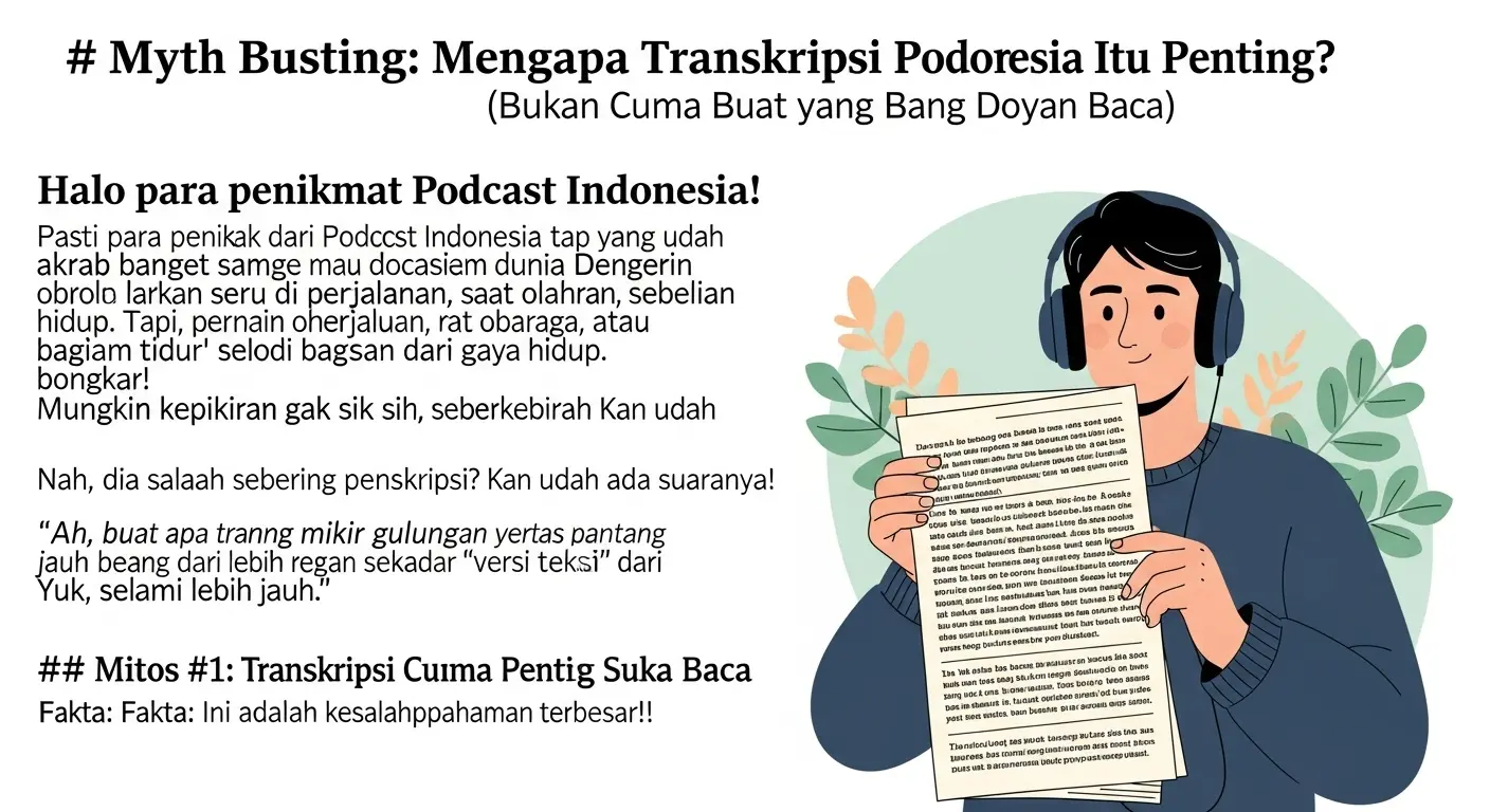 Myth Busting: Mengapa Transkripsi Podcast Indonesia Itu Penting?