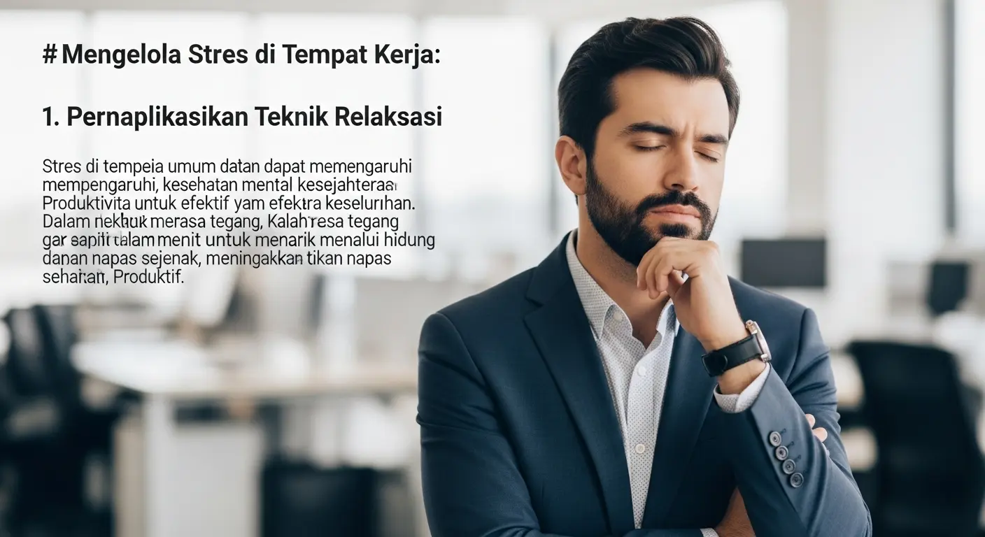 Mengelola Stres di Tempat Kerja: Mengaplikasikan Teknik Relaksasi