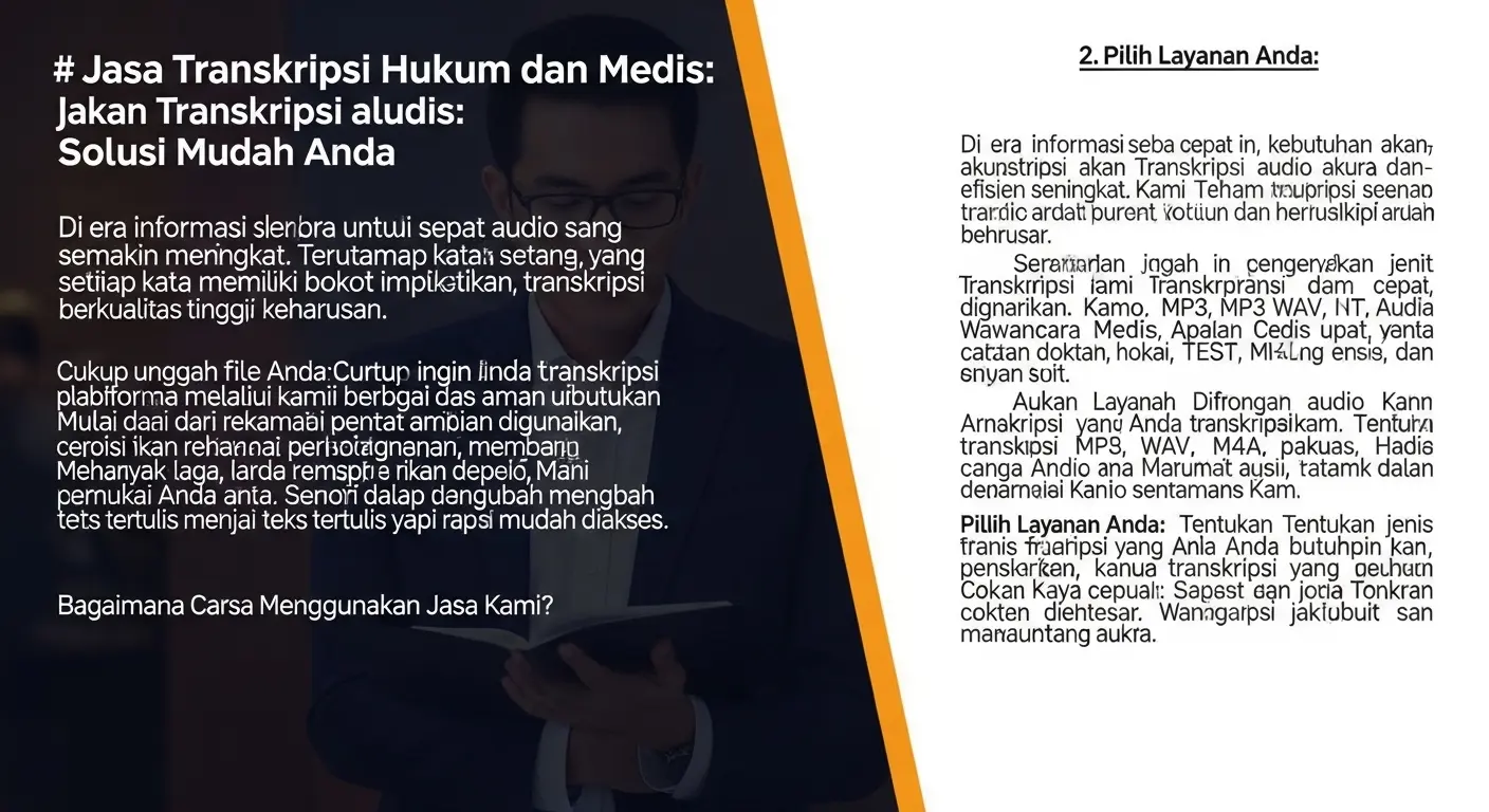 Jasa Transkripsi Hukum dan Medis: Solusi Mudah untuk Anda