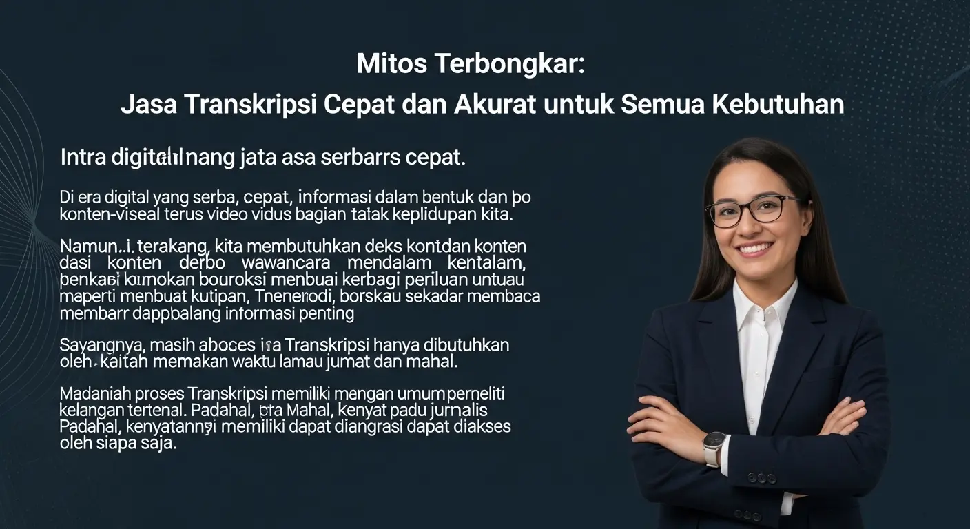 Mitos Terbongkar: Jasa Transkripsi Cepat dan Akurat untuk Semua Kebutuhan