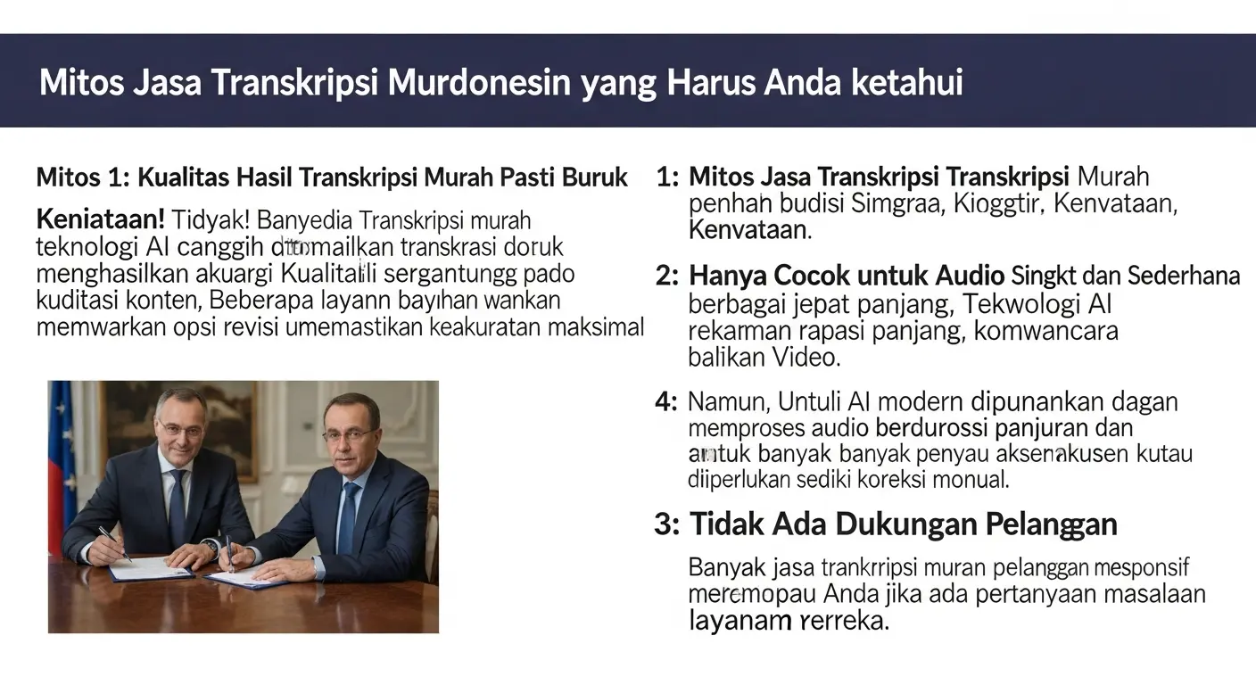 Mitos Jasa Transkripsi Murah Indonesia yang Harus Anda Ketahui
