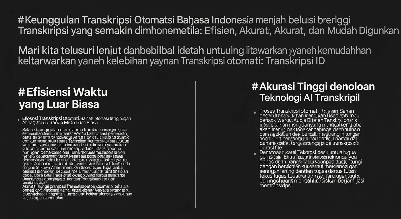 Transkripsi Otomatis Bahasa Indonesia: Solusi Cerdas untuk Anda