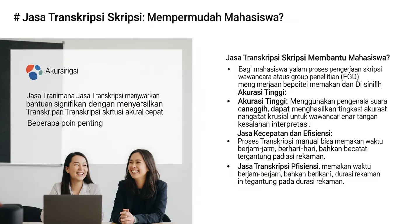 Jasa Transkripsi Skripsi: Mempermudah Mahasiswa