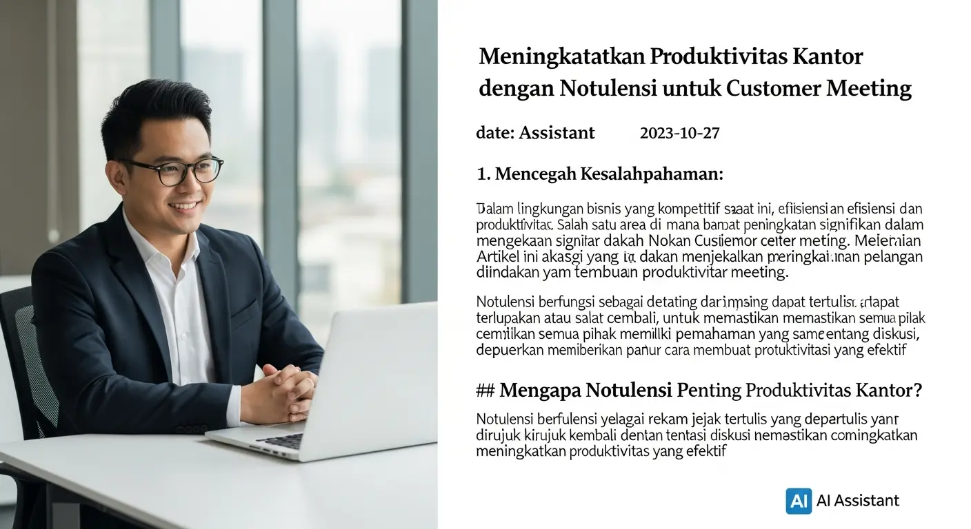 Meningkatkan Produktivitas Kantor dengan Notulensi untuk Customer Meeting
