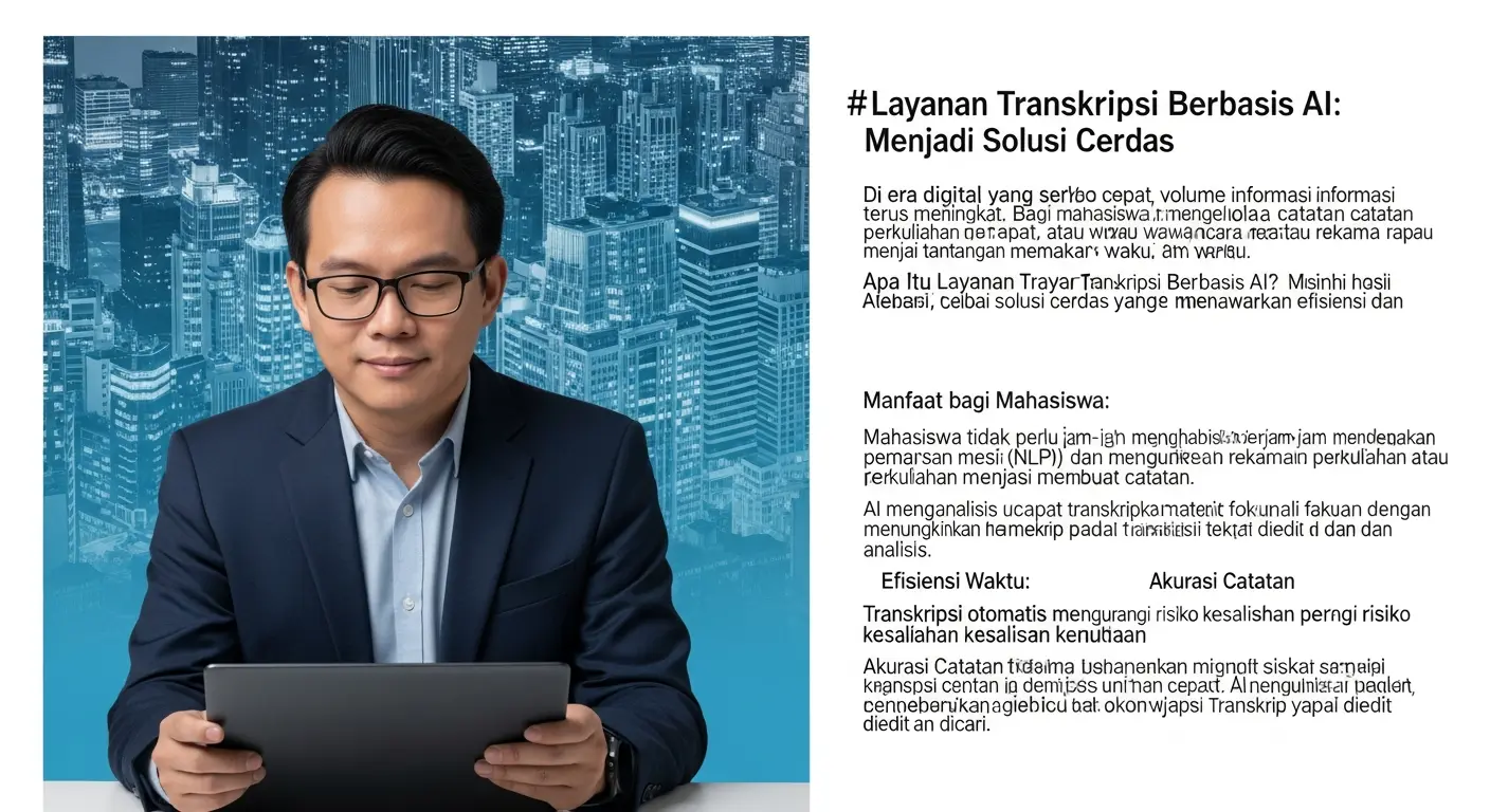 Layanan Transkripsi Berbasis AI: Menjadi Solusi Cerdas