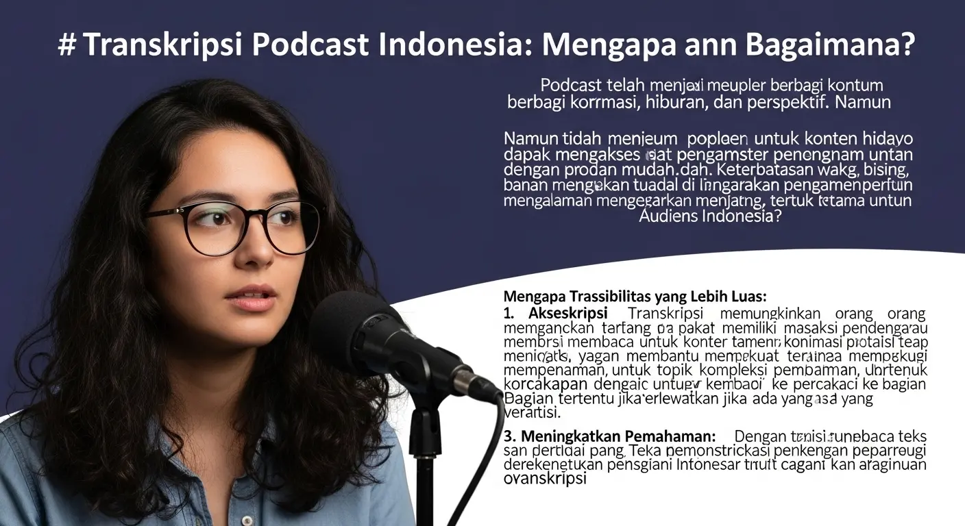 Transkripsi Podcast Indonesia: Mengapa dan Bagaimana?
