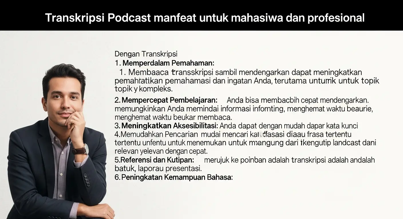 Manfaat Transkripsi Podcast Indonesia bagi Mahasiswa dan Profesional