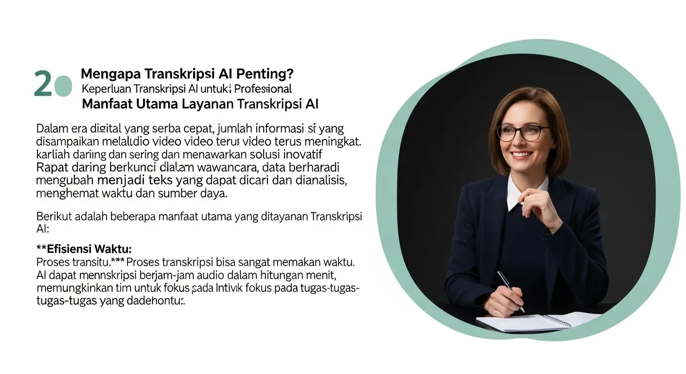Layanan Transkripsi Berbasis AI untuk Keperluan Mahasiswa dan Profesional
