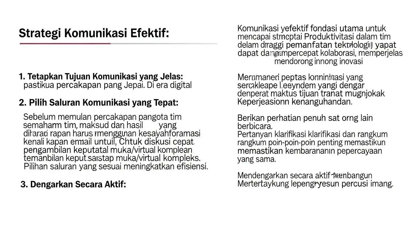 Komunikasi Efektif dalam Tim untuk Produktivitas di Kantor