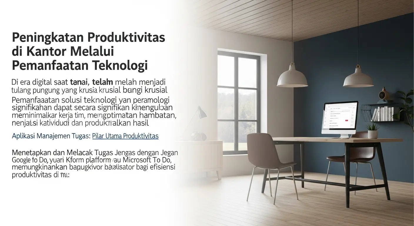 Penggunaan Teknologi untuk Meningkatkan Produktivitas di Kantor