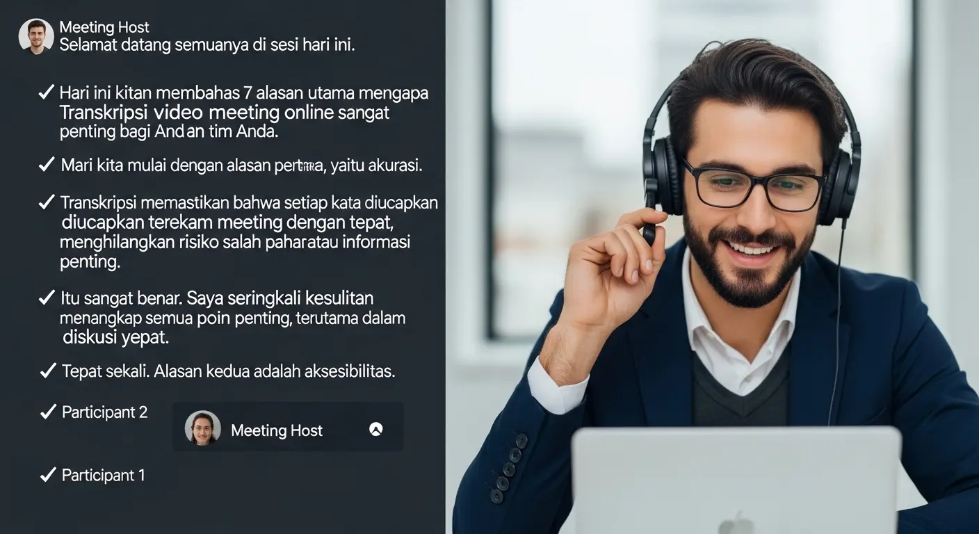 Transkripsi Video Meeting Online: 7 Alasan Kenapa Anda Harus Menggunakannya