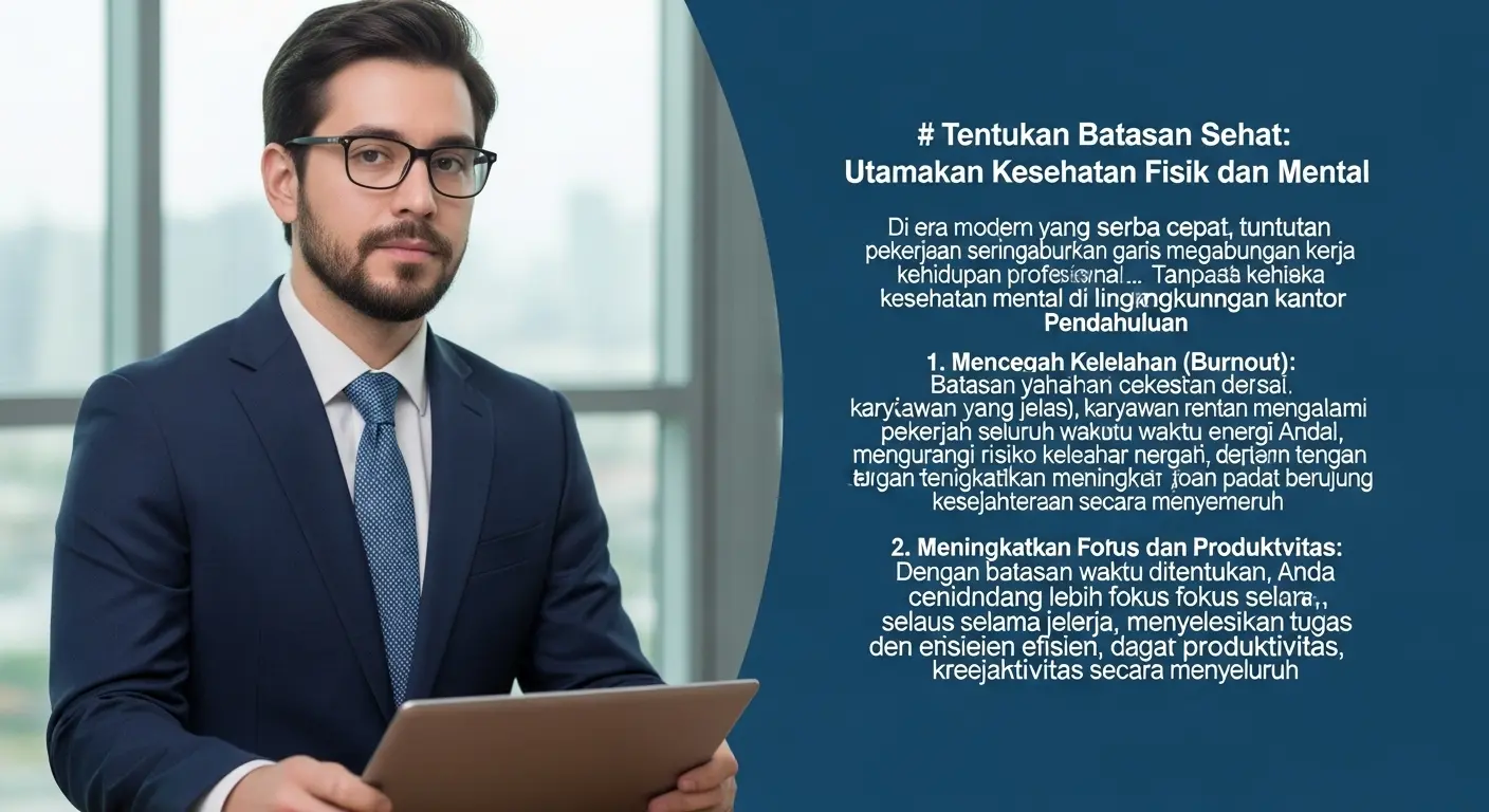 Tentukan Batasan Sehat: Utamakan Kesehatan Fisik dan Mental