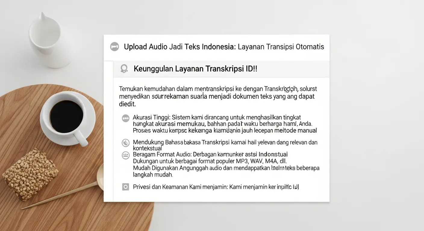 Upload Audio Jadi Teks Indonesia: Layanan Transkripsi Otomatis