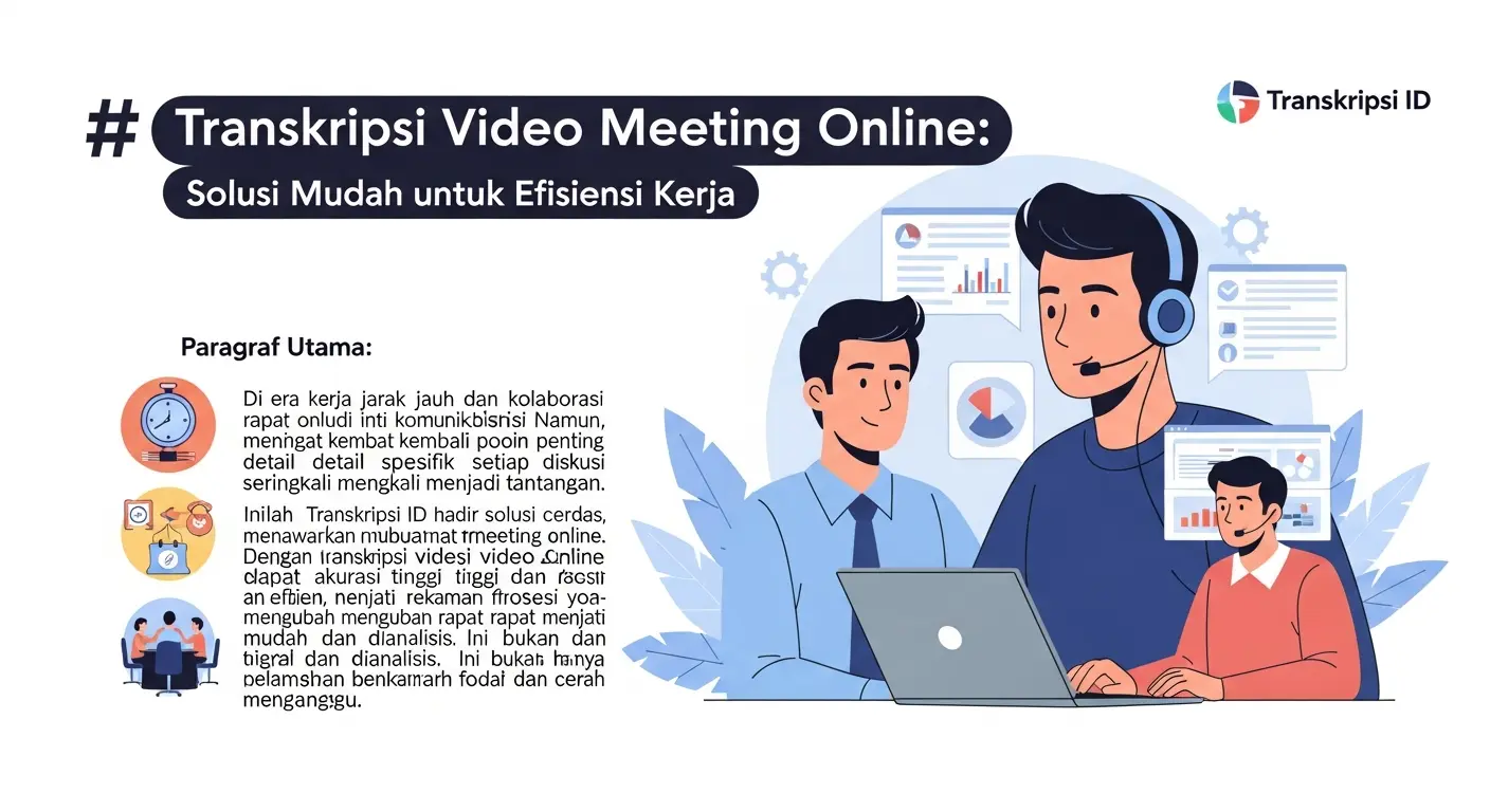 Transkripsi Video Meeting Online: Solusi Mudah untuk Efisiensi Kerja
