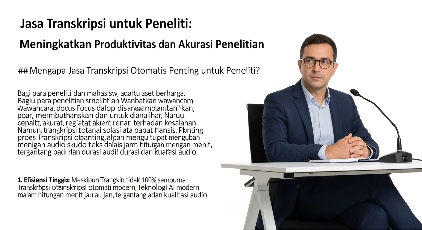 Jasa Transkripsi untuk Peneliti: Meningkatkan Produktivitas