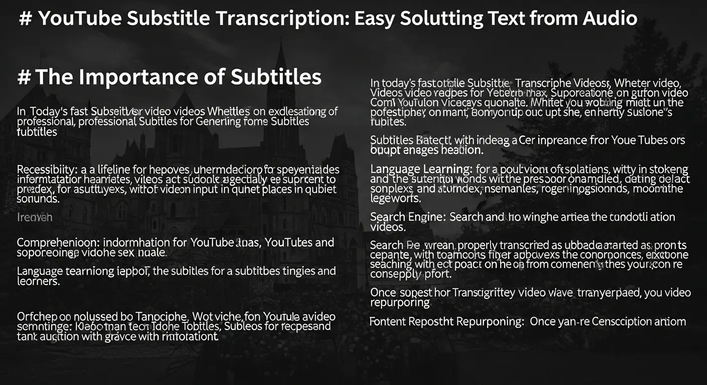 Transkripsi Subtitel Video YouTube: Solusi Mudah untuk Membuat Teks dari Audio