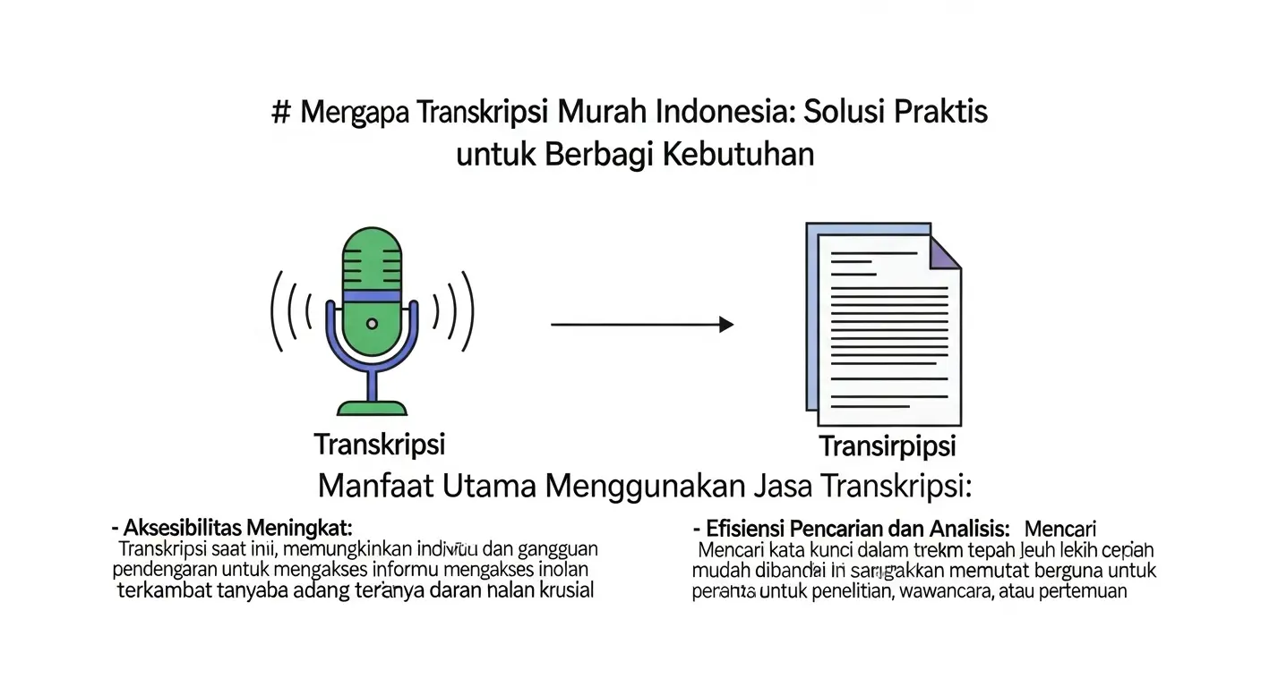 Jasa Transkripsi Murah Indonesia: Solusi Praktis untuk Berbagai Kebutuhan