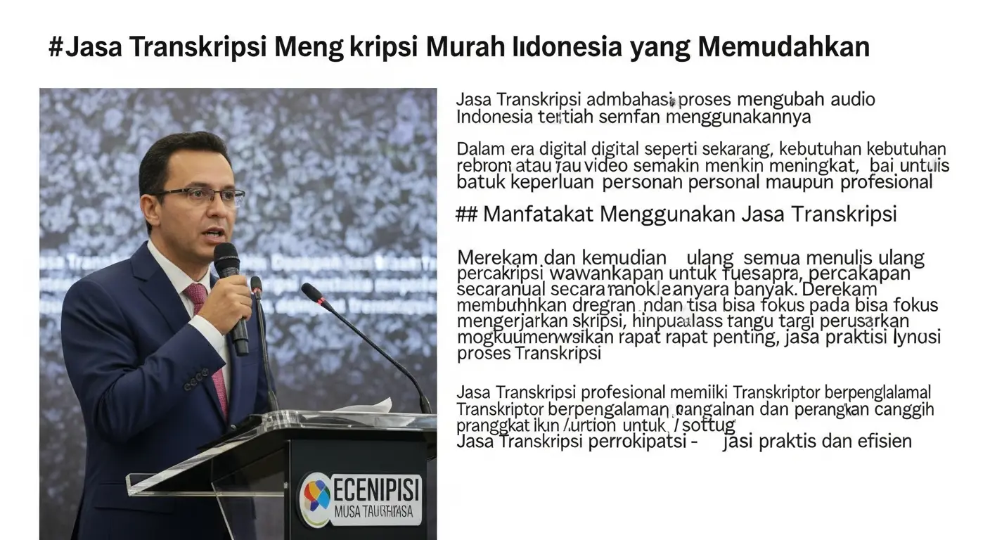 Jasa Transkripsi Murah Indonesia yang Memudahkan