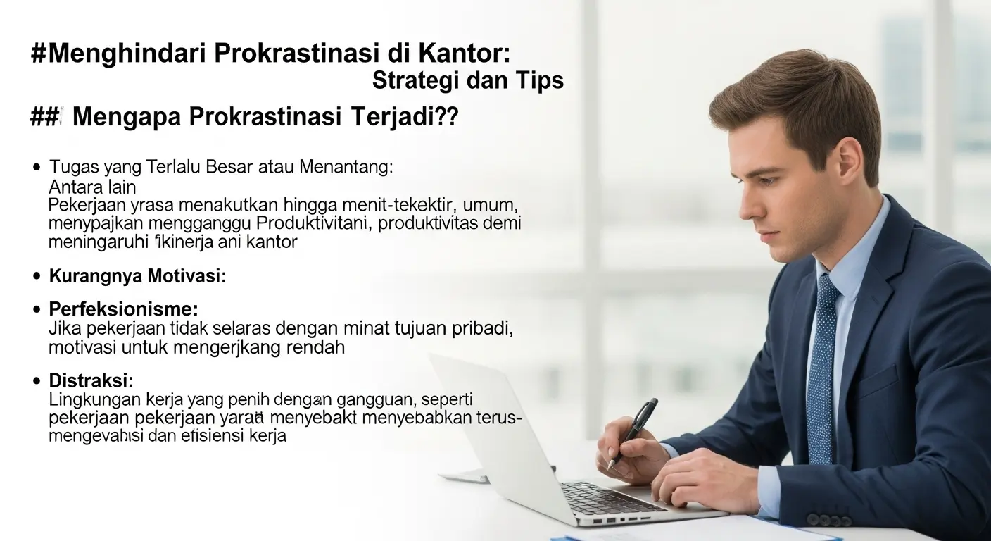 Menghindari Prokrastinasi di Kantor: Strategi dan Tips