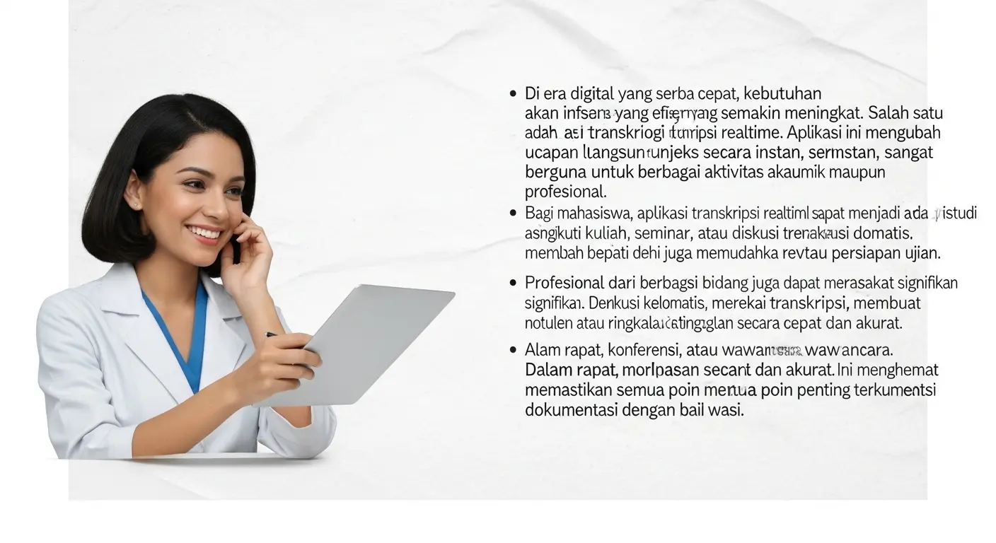 Aplikasi Transkripsi Realtime Indonesia: Solusi Cerdas untuk Maksi