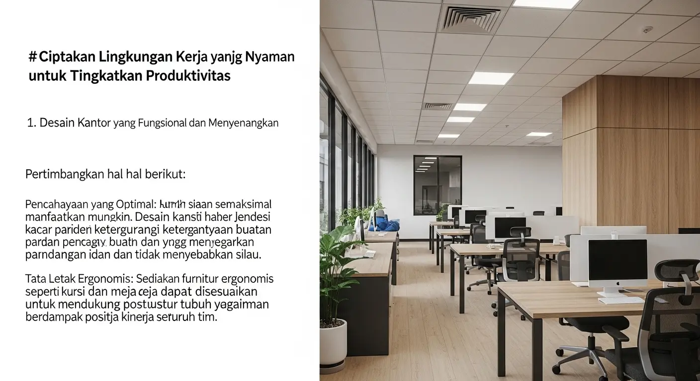 Ciptakan Lingkungan Kerja yang Nyaman untuk Tingkatkan Produktivitas