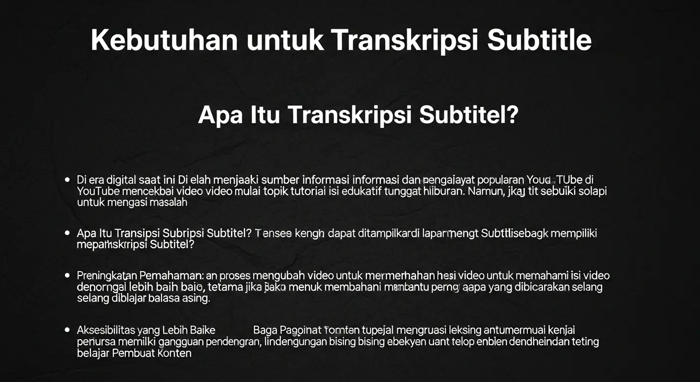 Transkripsi Subtitel Video YouTube: Solusi Mudah untuk Mahasiswa dan Profesional