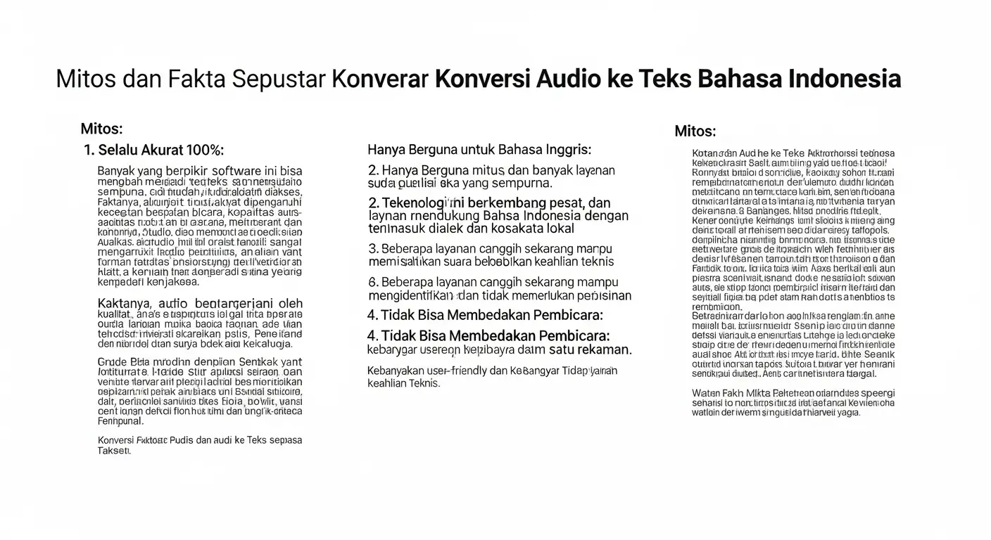 Mitos dan Fakta Tentang Konversi Audio ke Teks Bahasa Indonesia